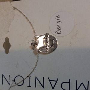 Sterling  Beagle necklace